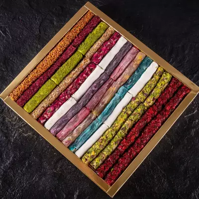 Antep Fıstıklı | Karışık Çeşnili | Fitil Lokum 800 g Kutu