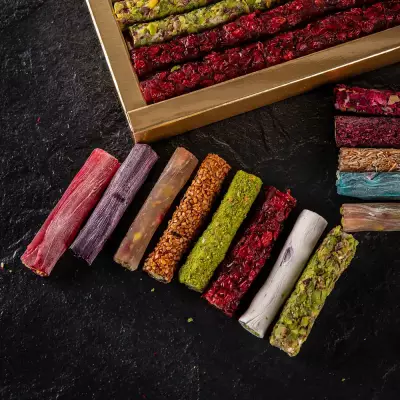 Antep Fıstıklı | Karışık Çeşnili | Fitil Lokum 800 g Kutu - 2