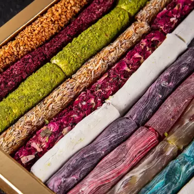 Antep Fıstıklı | Karışık Çeşnili | Fitil Lokum 800 g Kutu - 4