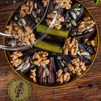 Antep Fıstıklı | Ezmeli | Cevizli Hurma Tabağı 350 g - 3