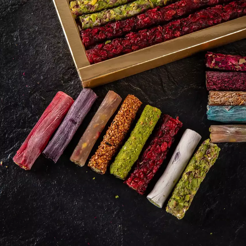 Antep Fıstıklı | Karışık Çeşnili | Fitil Lokum 800 g Kutu - 2