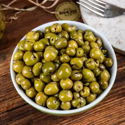 Antep Usulü Çekirdeksiz Barak Yeşil Zeytin 4500 cc Bidon - 2