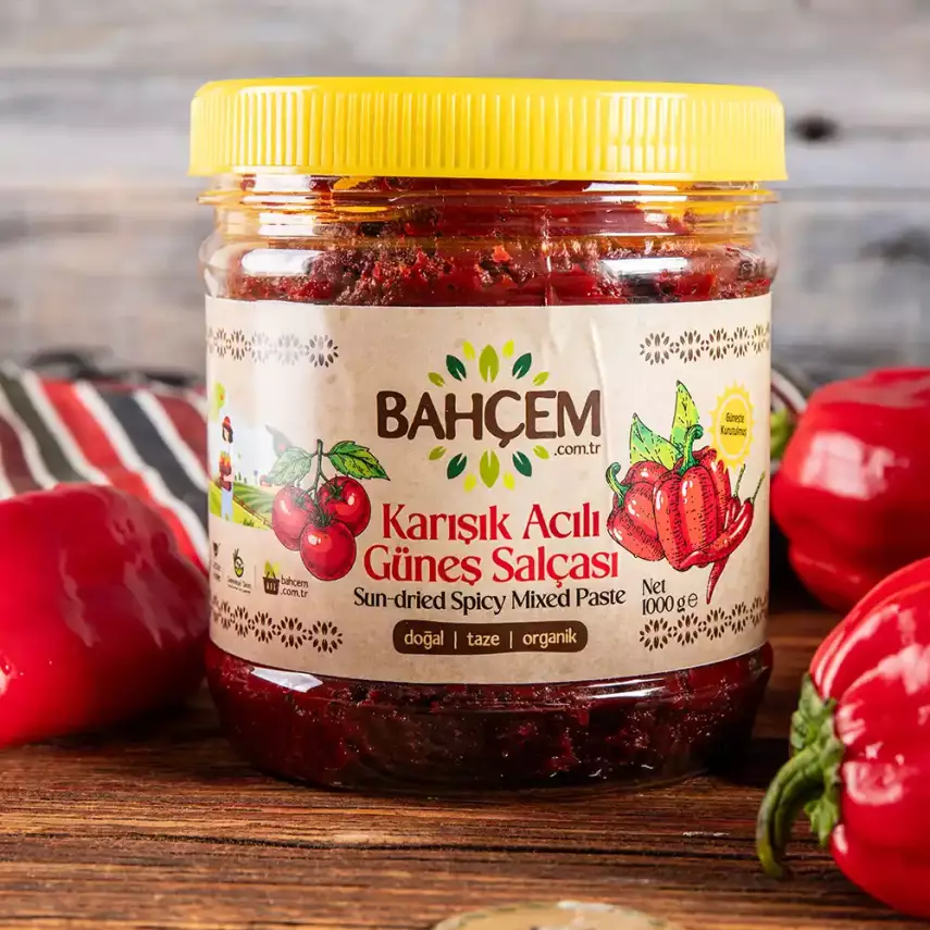Antep Usulü Karışık Acılı Salça ( Acı Biber-Domates) - 4