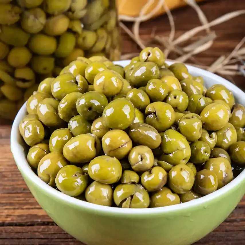 Antep Usulü Çekirdeksiz Barak Yeşil Zeytin 1500 cc  - 2