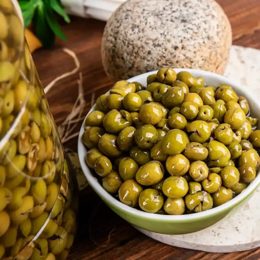 Antep Usulü Çekirdeksiz Barak Yeşil Zeytin 1500 cc  - 3