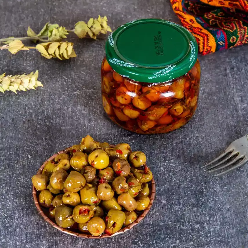 Dağ Kekikli Yeşil Zeytin Salatası 350 g Kavanoz - 2