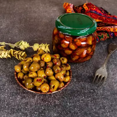 Dağ Kekikli Yeşil Zeytin Salatası 350 g Kavanoz - 4