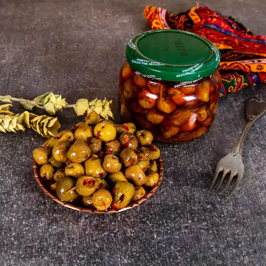 Dağ Kekikli Yeşil Zeytin Salatası 350 g Kavanoz - 4