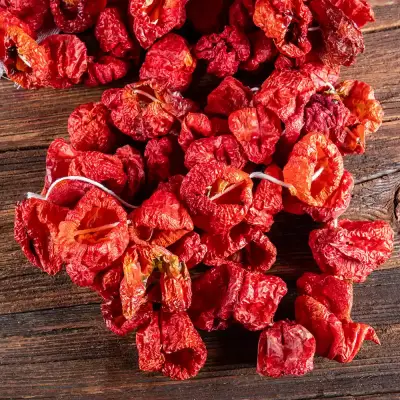 Dolmalık Kuru Çok Acı Kırmızı Biber 45/50 Adet Dizi - 2