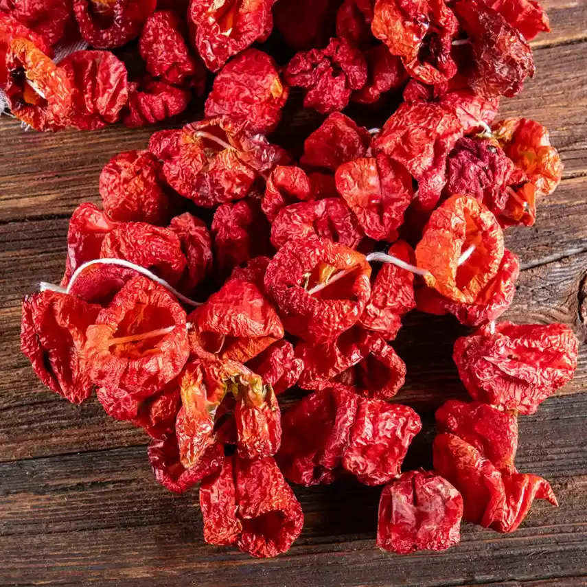 Dolmalık Kuru Çok Acı Kırmızı Biber 45/50 Adet Dizi - 2