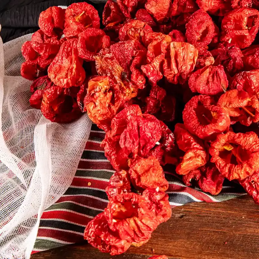 Dolmalık Kuru Çok Acı Kırmızı Biber 45/50 Adet Dizi - 3