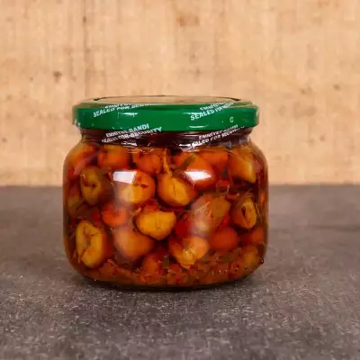 Soslu Yeşil Zeytin Kavurması 350 g Kavanoz - 5